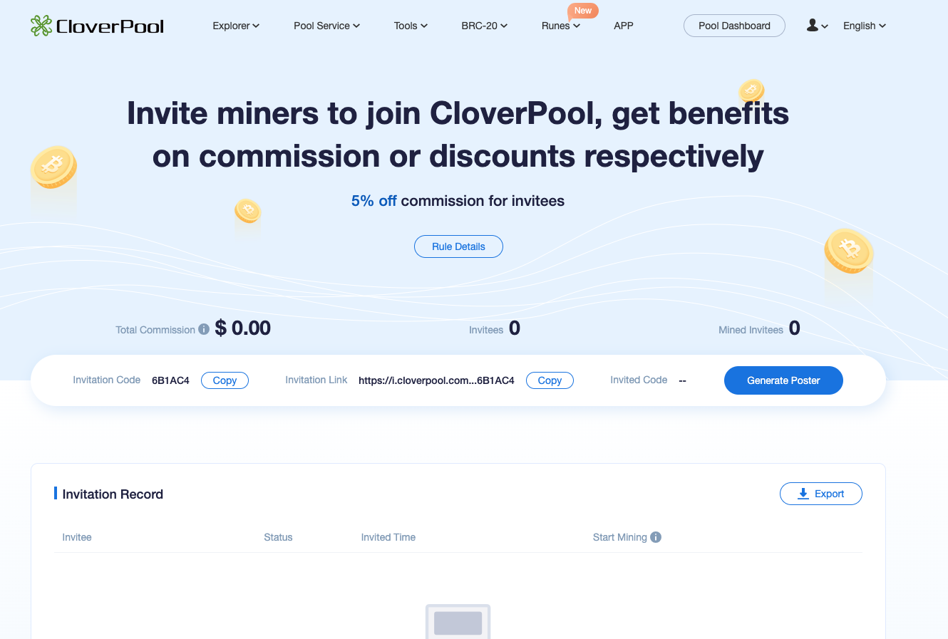 Invite Miners to Join CloverPool! Get Lifetime Rewards – CloverPool